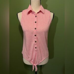 Aeropostale Pink Sleeveless Button-Down Shirt